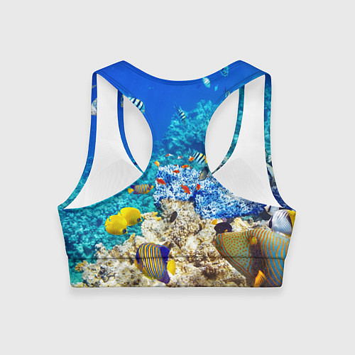 Женский спортивный топ Морской мир / 3D-принт – фото 2