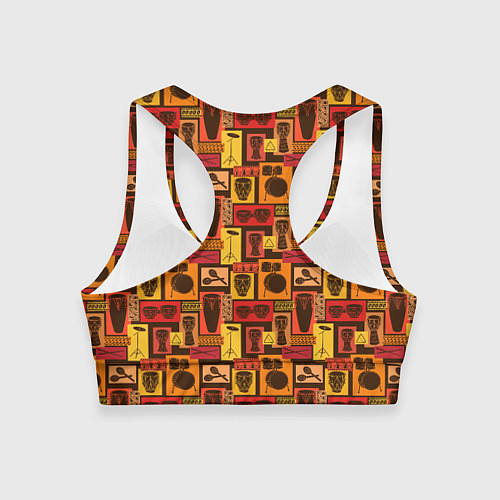 Женский спортивный топ Барабанщик / 3D-принт – фото 2