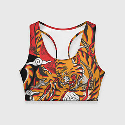 Топик спортивный женский Год тигра, цвет: 3D-принт