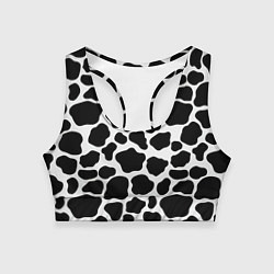 Топик спортивный женский Пятна Далматинца, цвет: 3D-принт