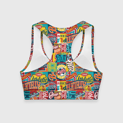 Женский спортивный топ Спортсмен / 3D-принт – фото 2