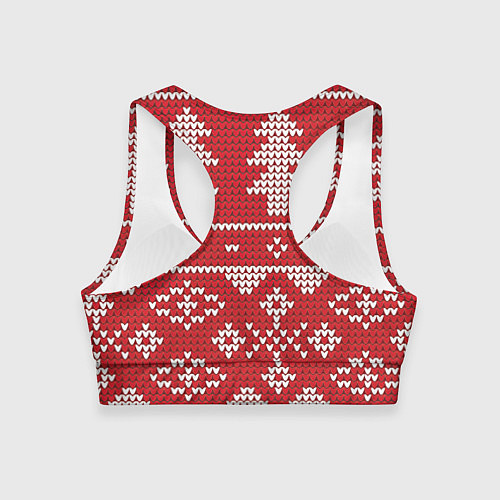 Женский спортивный топ Вязаный рисунок / 3D-принт – фото 2