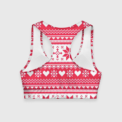 Женский спортивный топ Новогодний уют / 3D-принт – фото 2