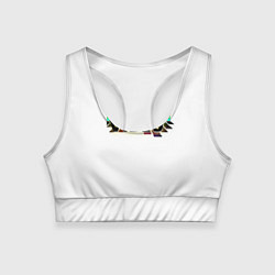 Топик спортивный женский Merch - DJ MUSICVIDEO, цвет: 3D-принт