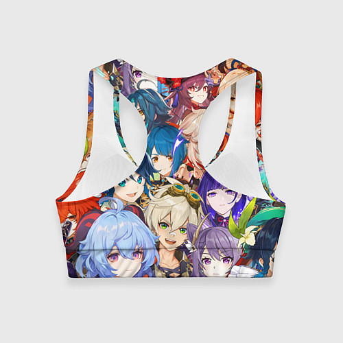 Женский спортивный топ Genshin Impact - персонажи / 3D-принт – фото 2