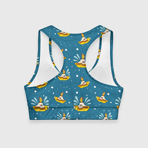 Женский спортивный топ Много-много Yellow Submarine The Beatles / 3D-принт – фото 2