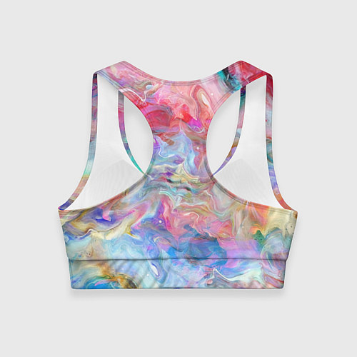 Женский спортивный топ Радужное небо / 3D-принт – фото 2