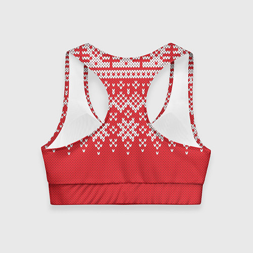 Женский спортивный топ Knitted Pattern / 3D-принт – фото 2