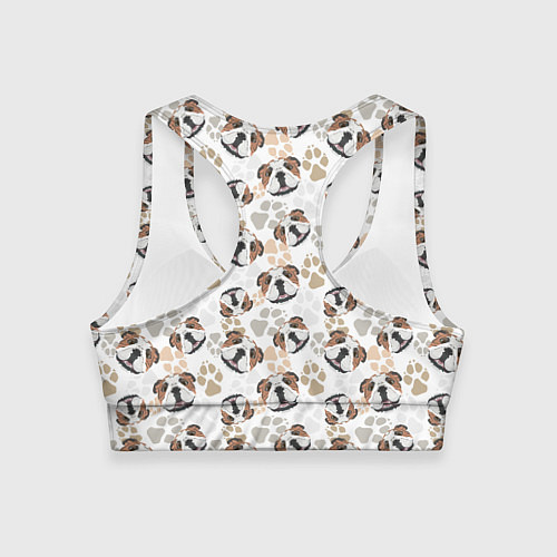 Женский спортивный топ Английский Бульдог Bulldog / 3D-принт – фото 2