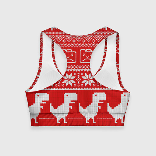 Женский спортивный топ Вязаный принт / 3D-принт – фото 2