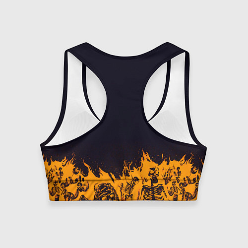 Женский спортивный топ Jiok пламя / 3D-принт – фото 2