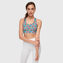 Топик спортивный женский Собаковод разные породы собак, цвет: 3D-принт — фото 2