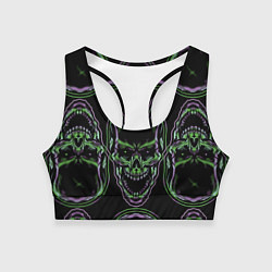 Топик спортивный женский Skulls vanguard pattern 2077, цвет: 3D-принт