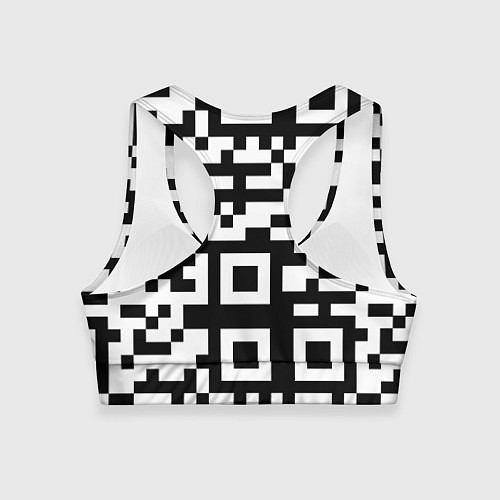 Женский спортивный топ Qr codeкуаркод / 3D-принт – фото 2