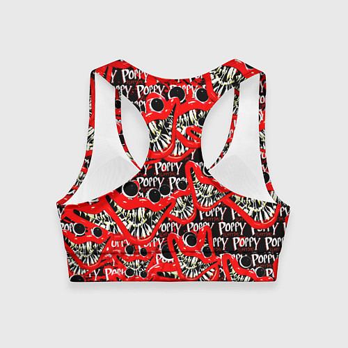 Женский спортивный топ POPPY PLAYTIME GAME ИГРА ПОППИ ПЛЕЙТАЙМ / 3D-принт – фото 2