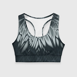 Топик спортивный женский Серый - коллекция Лучи - Хуф и Ся, цвет: 3D-принт