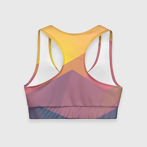 Женский спортивный топ Рассвет в горах искусства / 3D-принт – фото 2