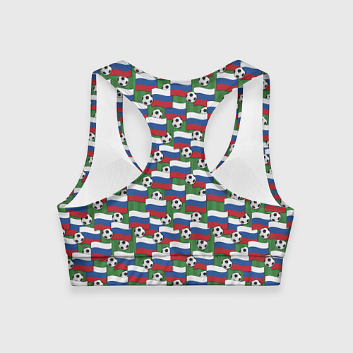 Женский спортивный топ Россия футбол / 3D-принт – фото 2
