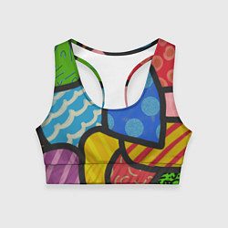 Топик спортивный женский В стиле ромеро бритто, цвет: 3D-принт
