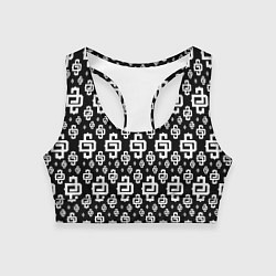 Топик спортивный женский Black Pattern Dope Camo Dope Street Market, цвет: 3D-принт