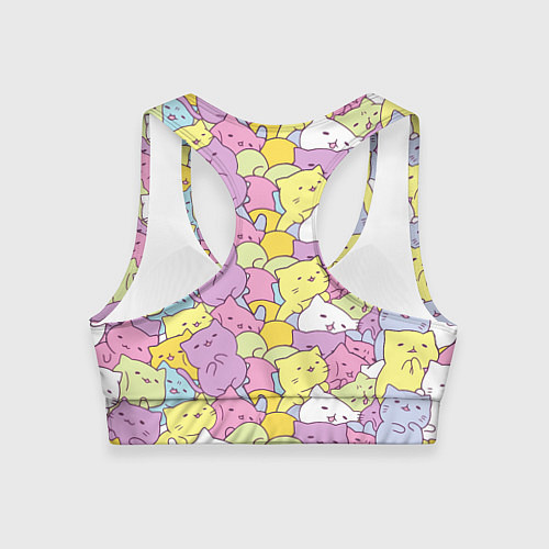 Женский спортивный топ Cute pattern of seals / 3D-принт – фото 2