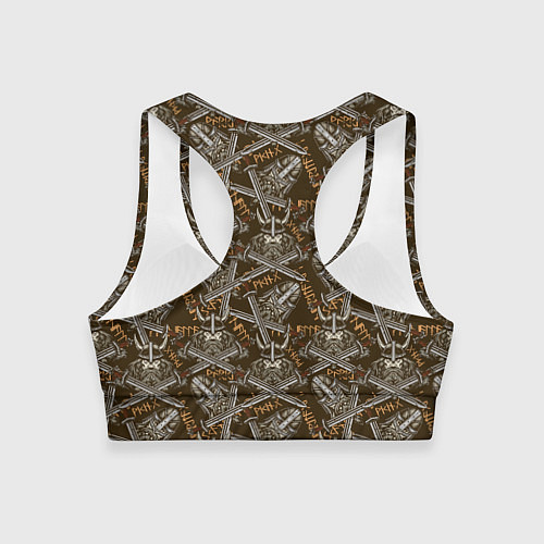 Женский спортивный топ ВАРВАР ВОИН / 3D-принт – фото 2