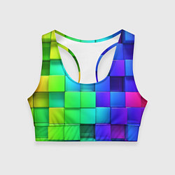 Топик спортивный женский Color geometrics pattern Vanguard, цвет: 3D-принт