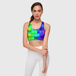 Топик спортивный женский Color geometrics pattern Vanguard, цвет: 3D-принт — фото 2