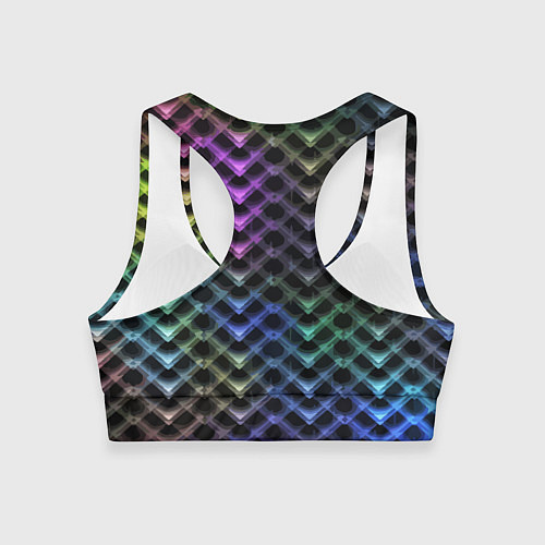 Женский спортивный топ Color vanguard pattern 2025 Neon / 3D-принт – фото 2