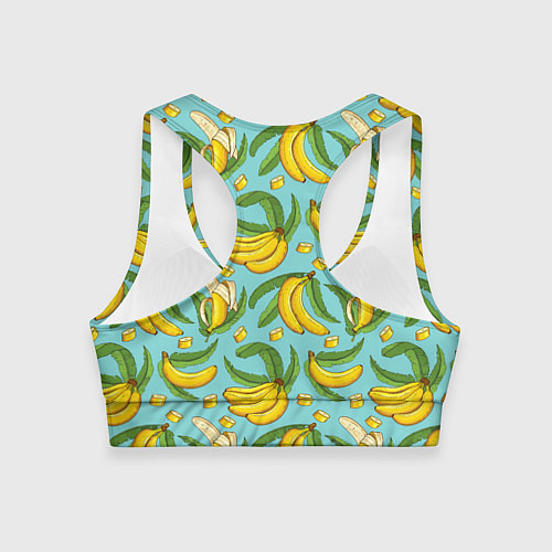 Женский спортивный топ Banana pattern Summer Fashion 2022 / 3D-принт – фото 2