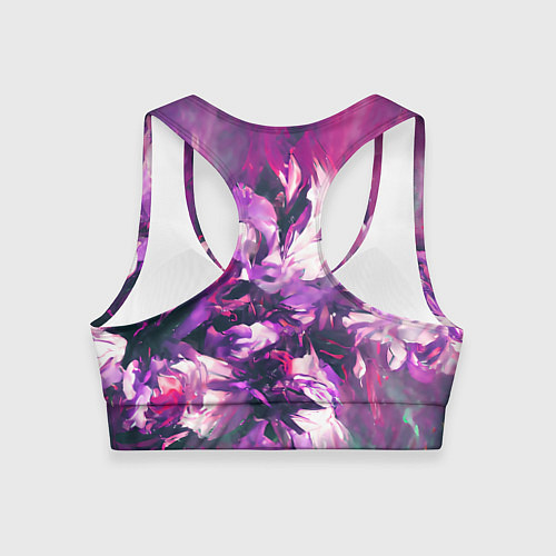 Женский спортивный топ Wild flowers / 3D-принт – фото 2