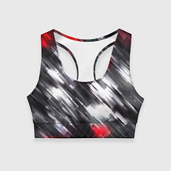 Топик спортивный женский NEON abstract pattern неоновая абстракция, цвет: 3D-принт