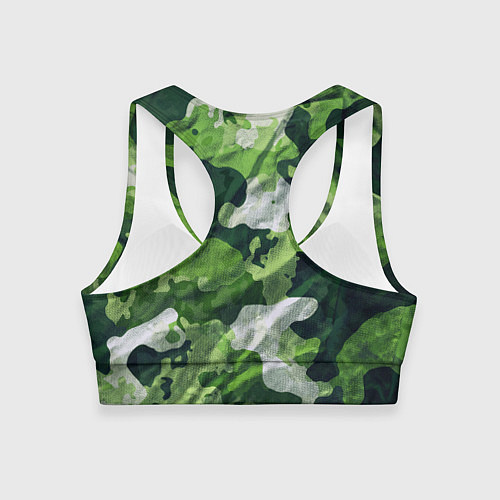 Женский спортивный топ Camouflage Pattern Камуфляж Паттерн / 3D-принт – фото 2