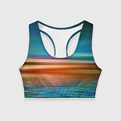 Топик спортивный женский Море с размытым фоном, цвет: 3D-принт