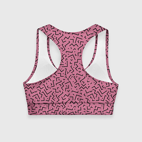 Женский спортивный топ Минималистический паттерн на розовом фоне / 3D-принт – фото 2