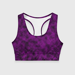 Топик спортивный женский Черно-пурпурная облачность, цвет: 3D-принт