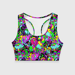 Топик спортивный женский Щупальца и слизь, цвет: 3D-принт