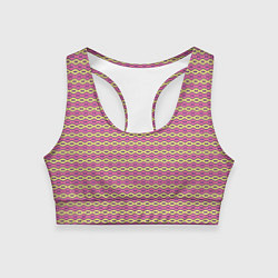 Топик спортивный женский Геометрические волны, цвет: 3D-принт