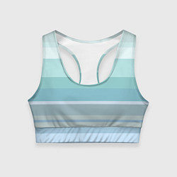 Топик спортивный женский Морские линии, цвет: 3D-принт