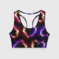 Женский спортивный топ Пламенное сердце - паттерн
