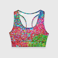 Топик спортивный женский Цветная пуантель, цвет: 3D-принт