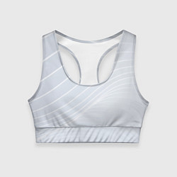 Топик спортивный женский Серый фон и белые линии, цвет: 3D-принт