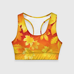 Топик спортивный женский Символ осени, цвет: 3D-принт