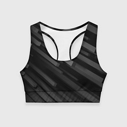 Топик спортивный женский Геометрические объёмные прямоугольники, цвет: 3D-принт