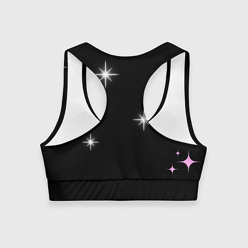 Женский спортивный топ Надпись / 3D-принт – фото 2