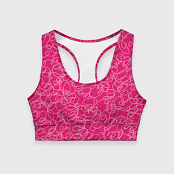 Топик спортивный женский Особо розовый Девчачий, цвет: 3D-принт