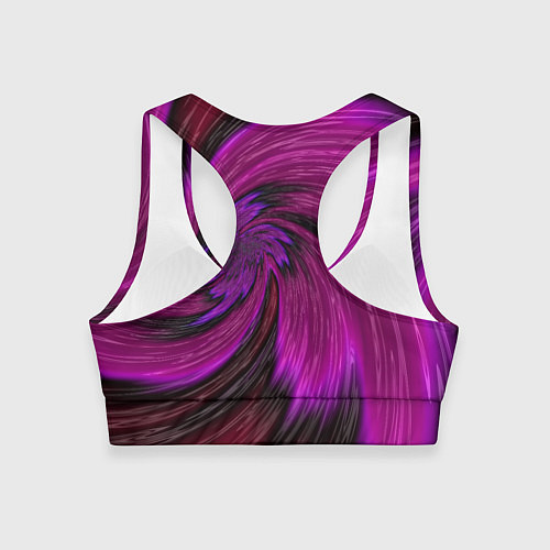 Женский спортивный топ Фиолетовый вихрь / 3D-принт – фото 2