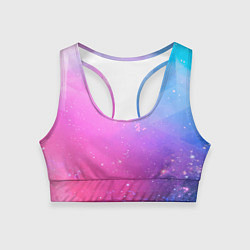 Топик спортивный женский Звёздное геометрическое небо, цвет: 3D-принт
