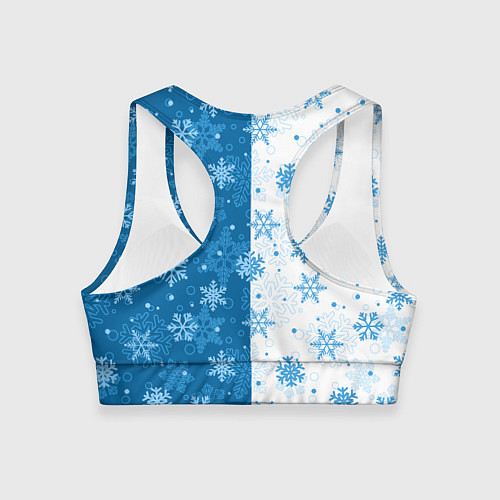 Женский спортивный топ Красивые снежинки / 3D-принт – фото 2