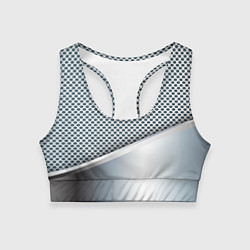 Топик спортивный женский Текстура объёмного металла, цвет: 3D-принт